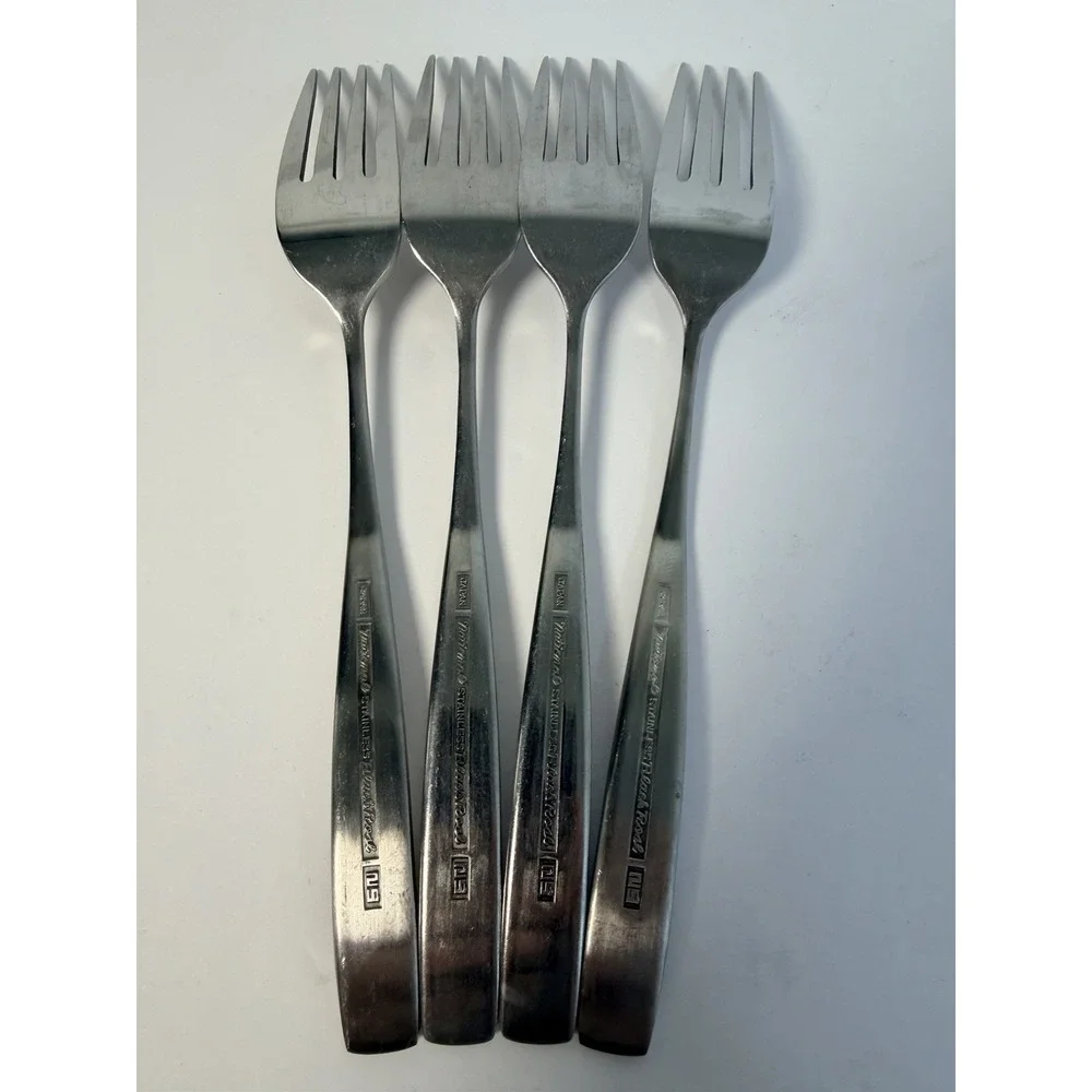 National Stainless Black Rose Dinner Forks Set Of 4